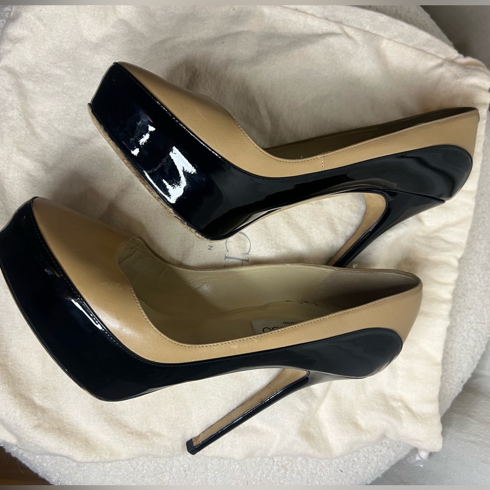 Jimmy Choo color block stiletto platforms size 39